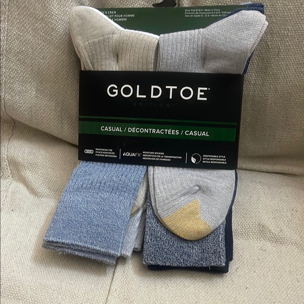 Gold Toe Casual Socks Blue and Gray